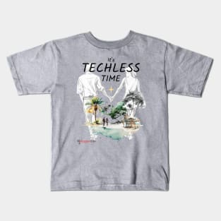 Techless Time Beach Tropical Island Lovers Kids T-Shirt